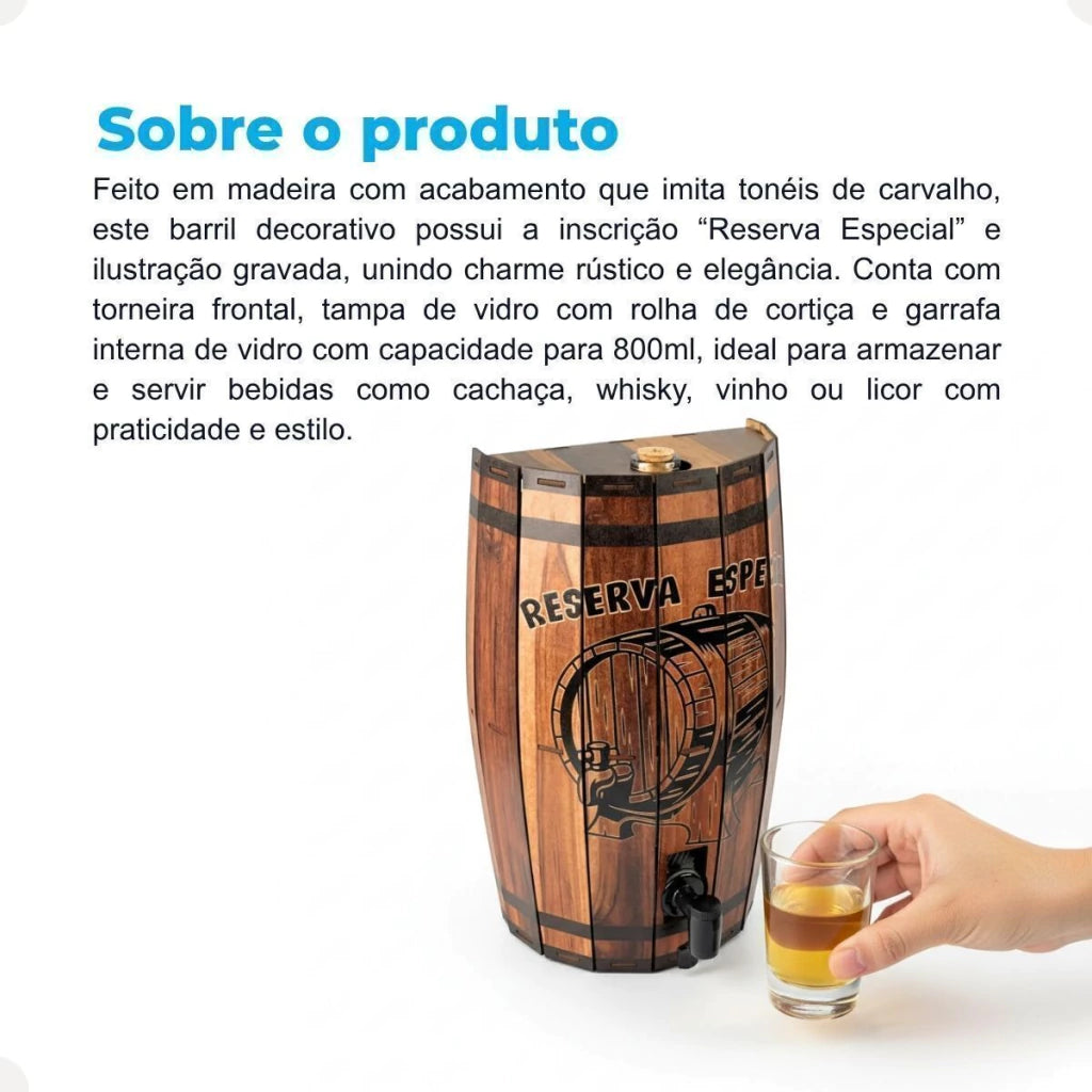Pingômetro em Formato de Barril em MDF