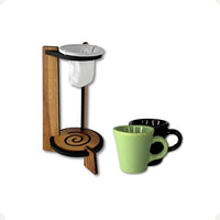 Mini Coador Artesanal com Xícara em MDF – 250 ml