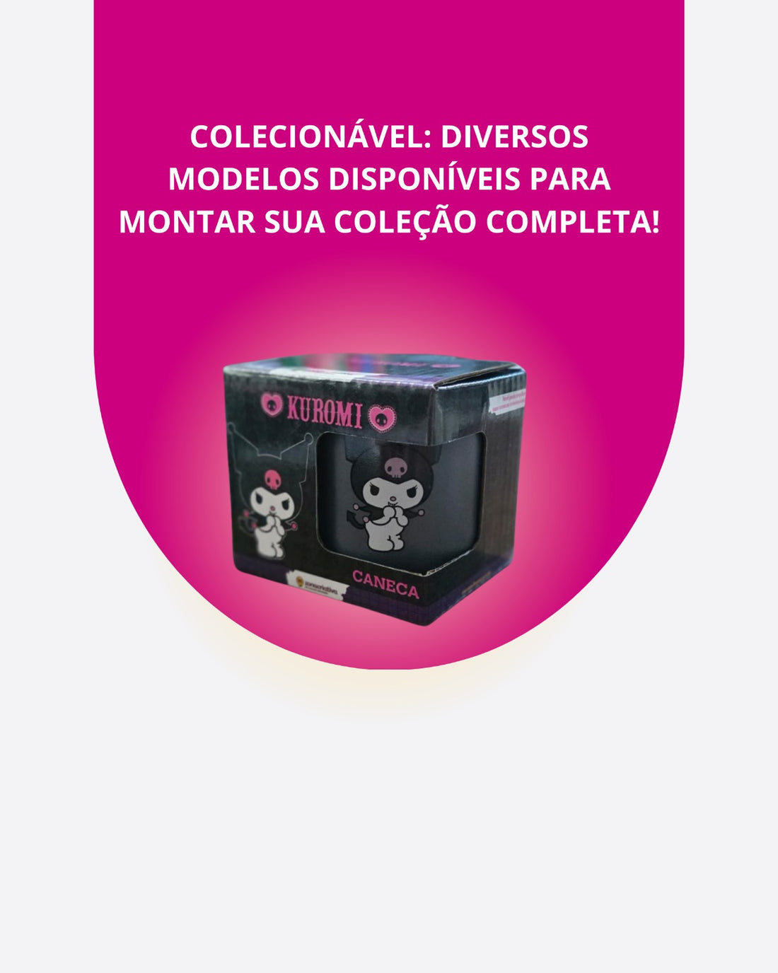 Caneca Mini Tina Cerâmica 100ml Kuromi