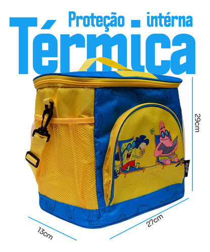 Bolsa Térmica Bob Esponja Retangular Zona Criativa Azul