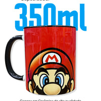 Caneca Pop Super Mario Face em Cerâmica – 350 ml