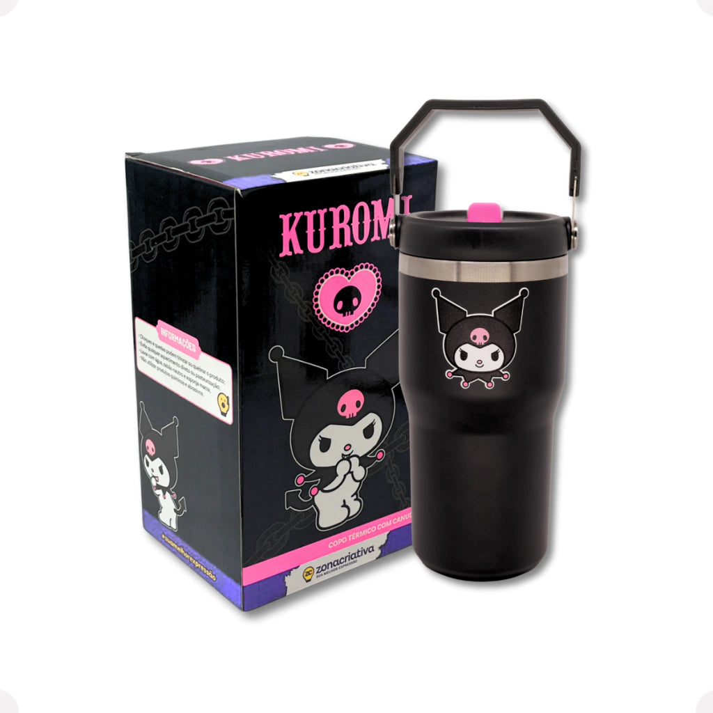 Copo Térmico Tumbler Hanger Kuromi – 650 ml