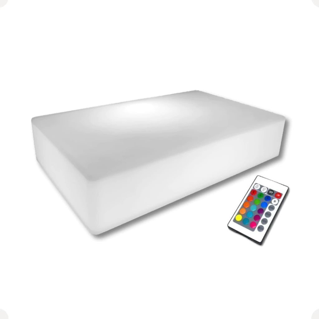 Base Retangular LED RGB sem Fio – 34 x 21 x 7 cm