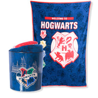 Conjunto Balde de Cinema com Manta Hogwarts