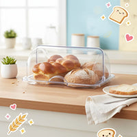 Porta-Pão Cristal com Tampa Basculante