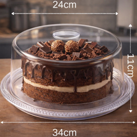 Porta-Bolo em Acrílico Decorado com Trança – 26 cm