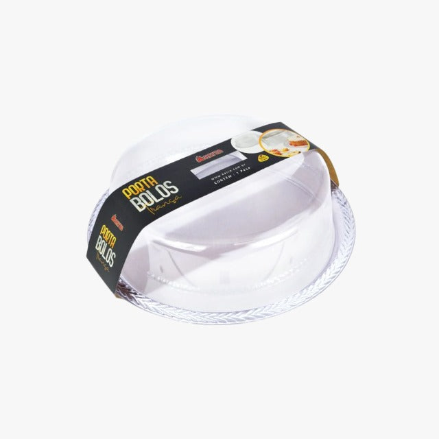 Porta-Bolo em Acrílico Decorado com Trança – 26 cm