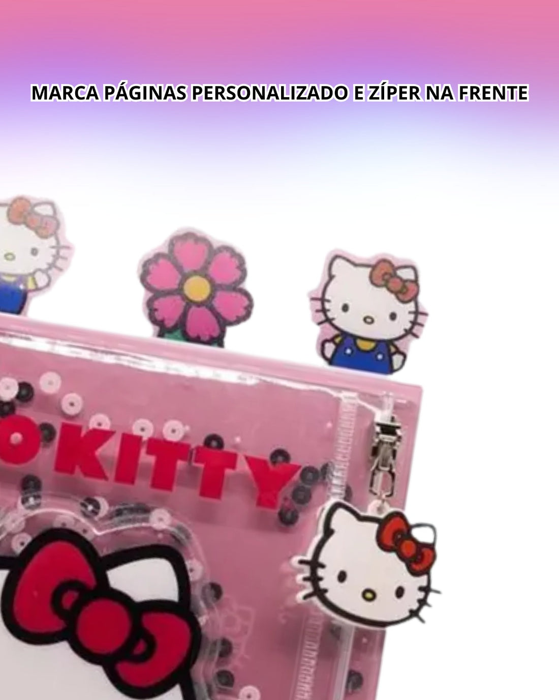 Caderno Pocket com Divisória 24x17,5cm 80fls Hello Kitty