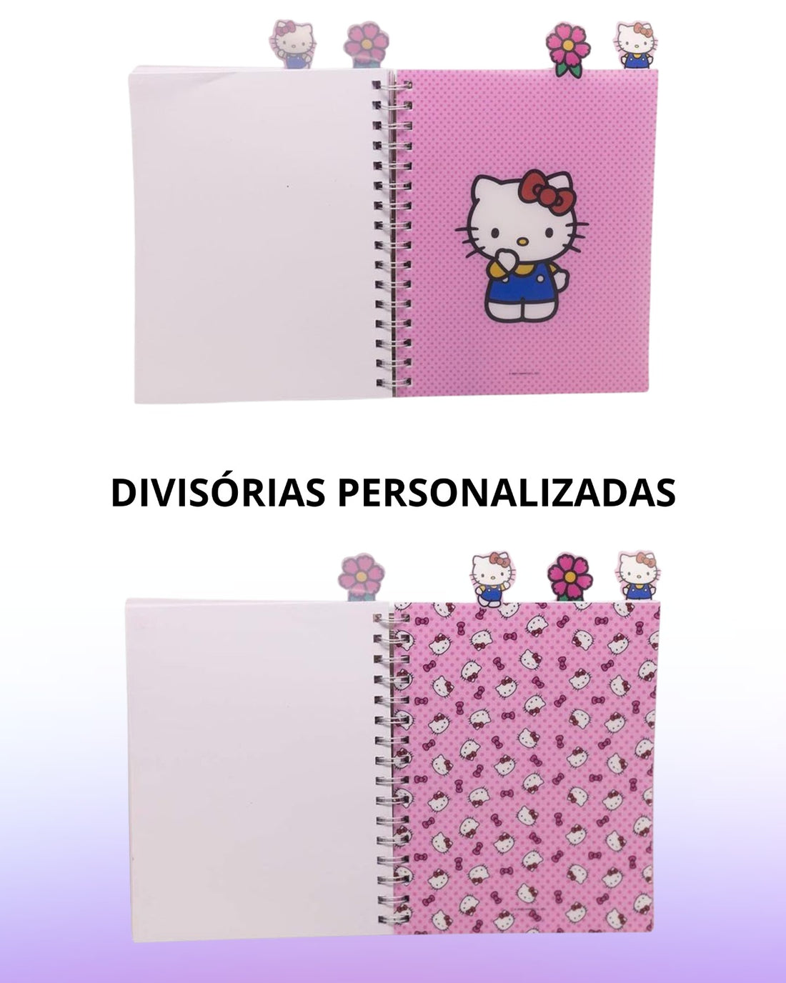 Caderno Pocket com Divisória 24x17,5cm 80fls Hello Kitty