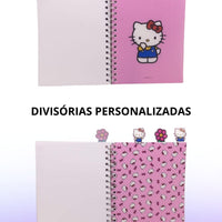 Caderno Pocket com Divisória 24x17,5cm 80fls Hello Kitty