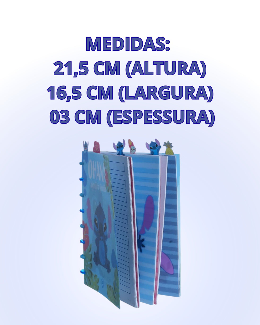 Caderno de Anotações com Divisória 21x16cm 100fls Stitch