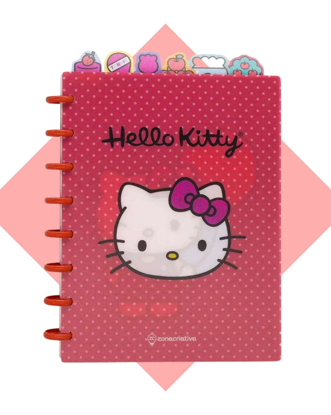 Caderno de Anotações com Divisória 21x16cm 100fls Hello Kitty