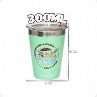 Copo de Viagem Snap com Tampa Baby Yoda – 300 ml