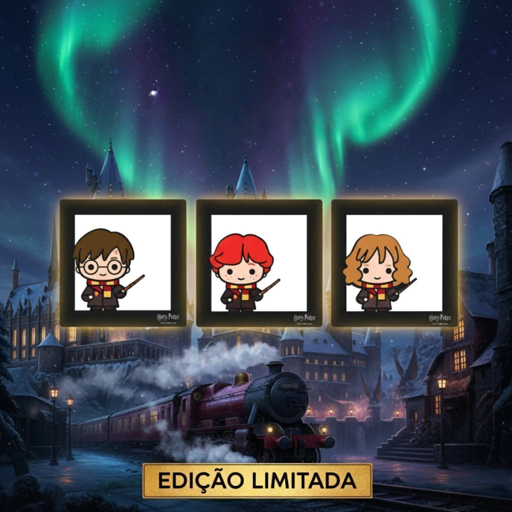 Conjunto de Quadros Harry Potter Pop Collection – 3 Peças