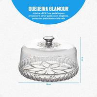 Kit Glamour Jarra 2L + Queijeira + Mantegueira + Boleira Baixa