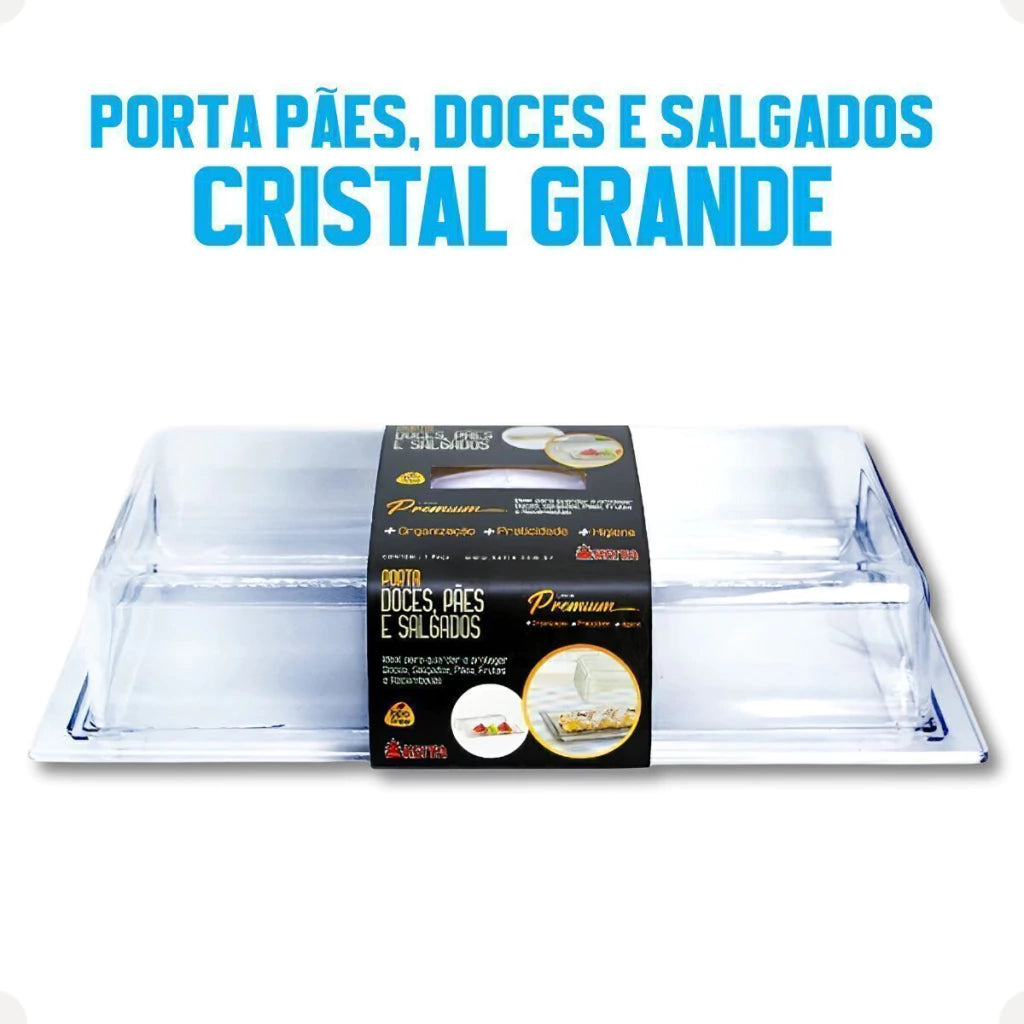Porta-Pães em Acrílico para Doces e Salgados – 33 x 13 cm