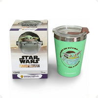 Copo de Viagem Snap com Tampa Baby Yoda – 300 ml