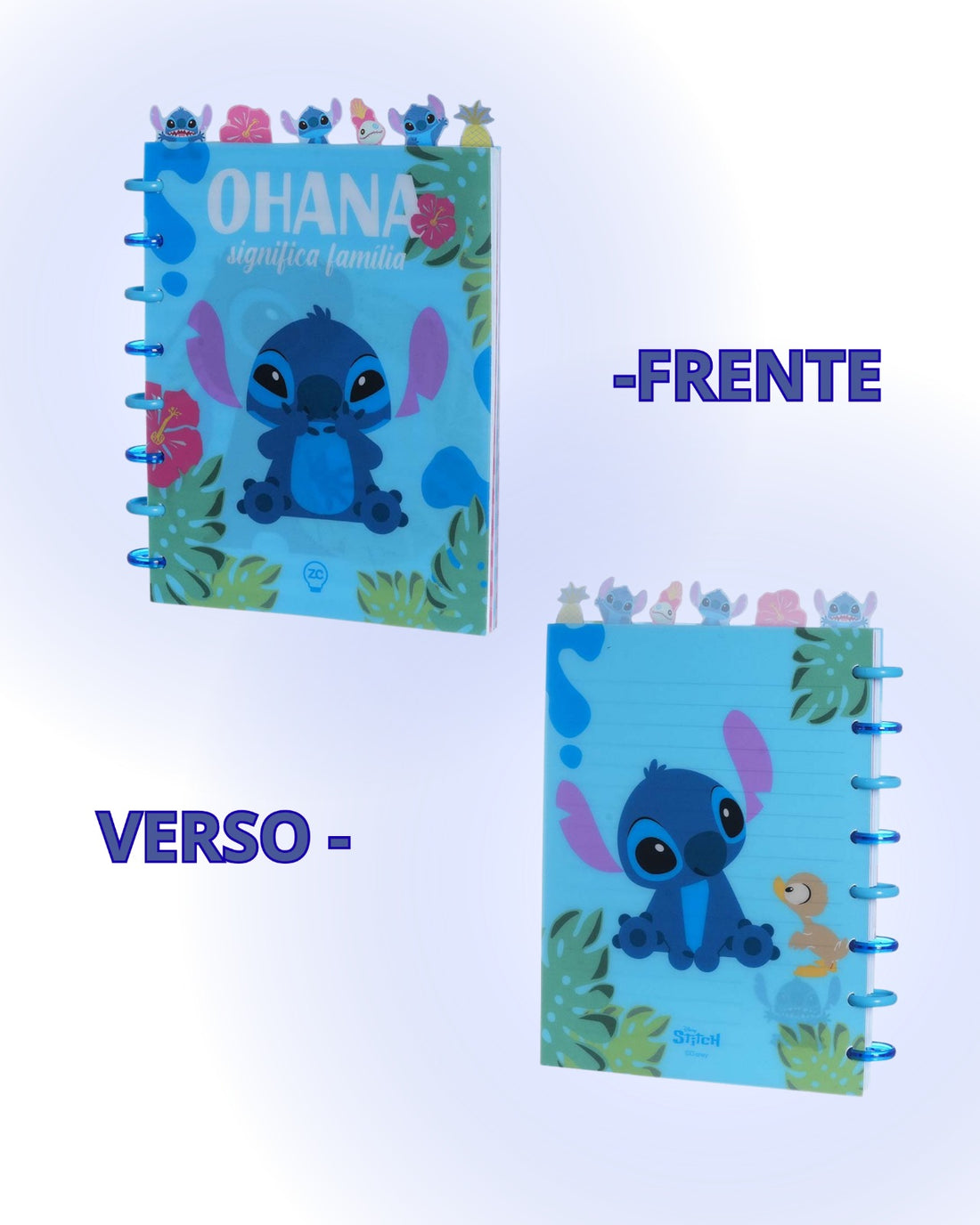 Caderno de Anotações com Divisória 21x16cm 100fls Stitch