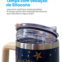 Canecão Térmico Tumbler Hogwarts com Pingente – 1,15 L