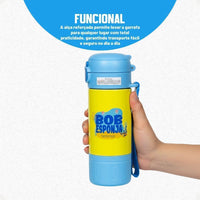 Garrafa Térmica Capsule com Canudo e Alça Bob Esponja – 450 ml