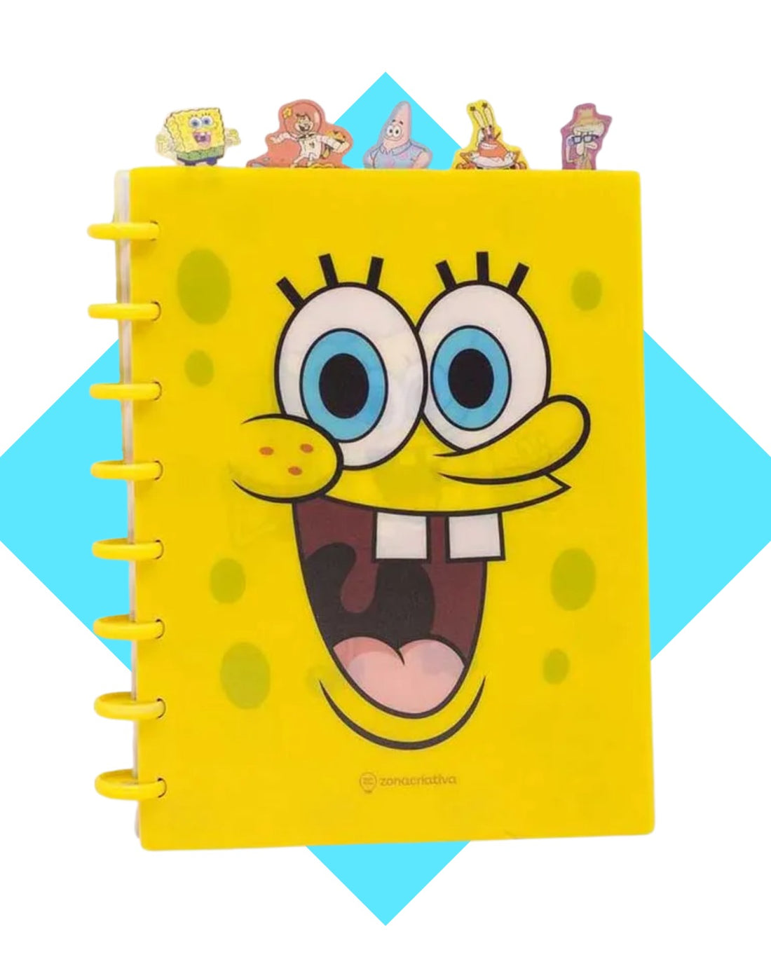 Caderno de Anotações com Divisória 21x16cm 100fls Bob Esponja