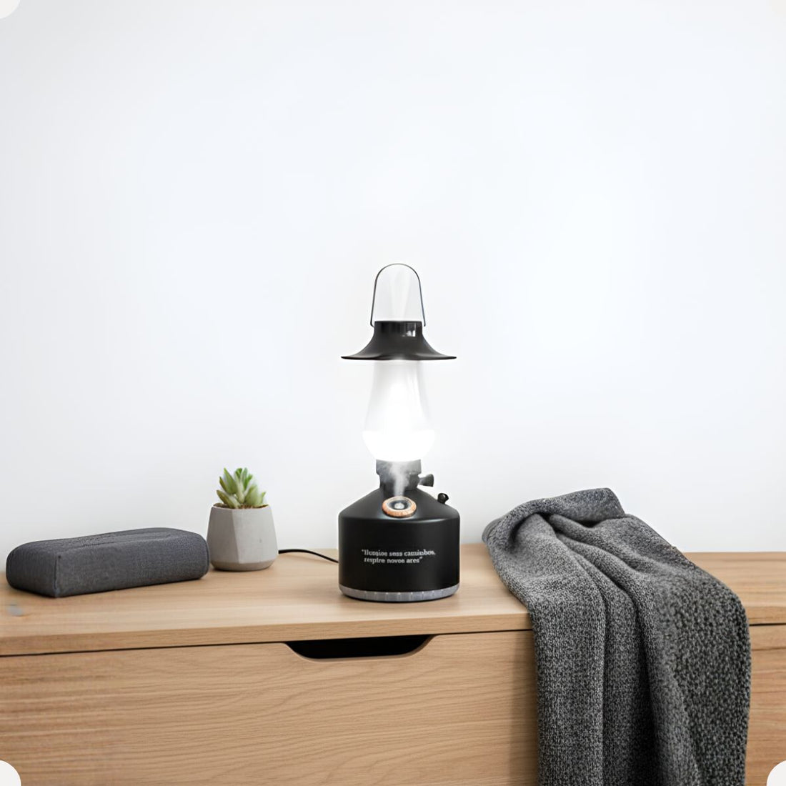 Luminária Lampião Led 3 em 1 com Umidificador