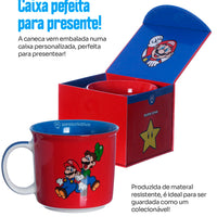 Caneca Tom Super Mario em Cerâmica – 350 ml