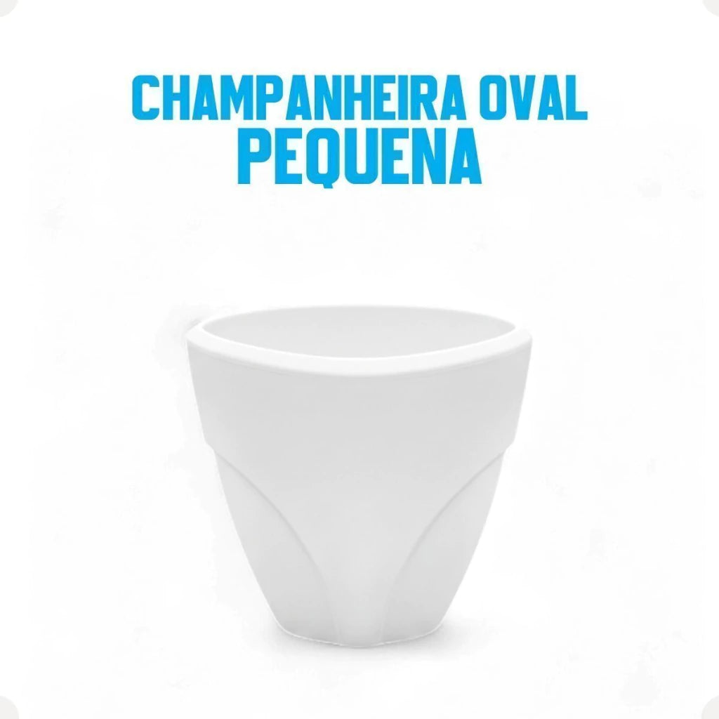 Champanheira Oval Branca – Tamanho P