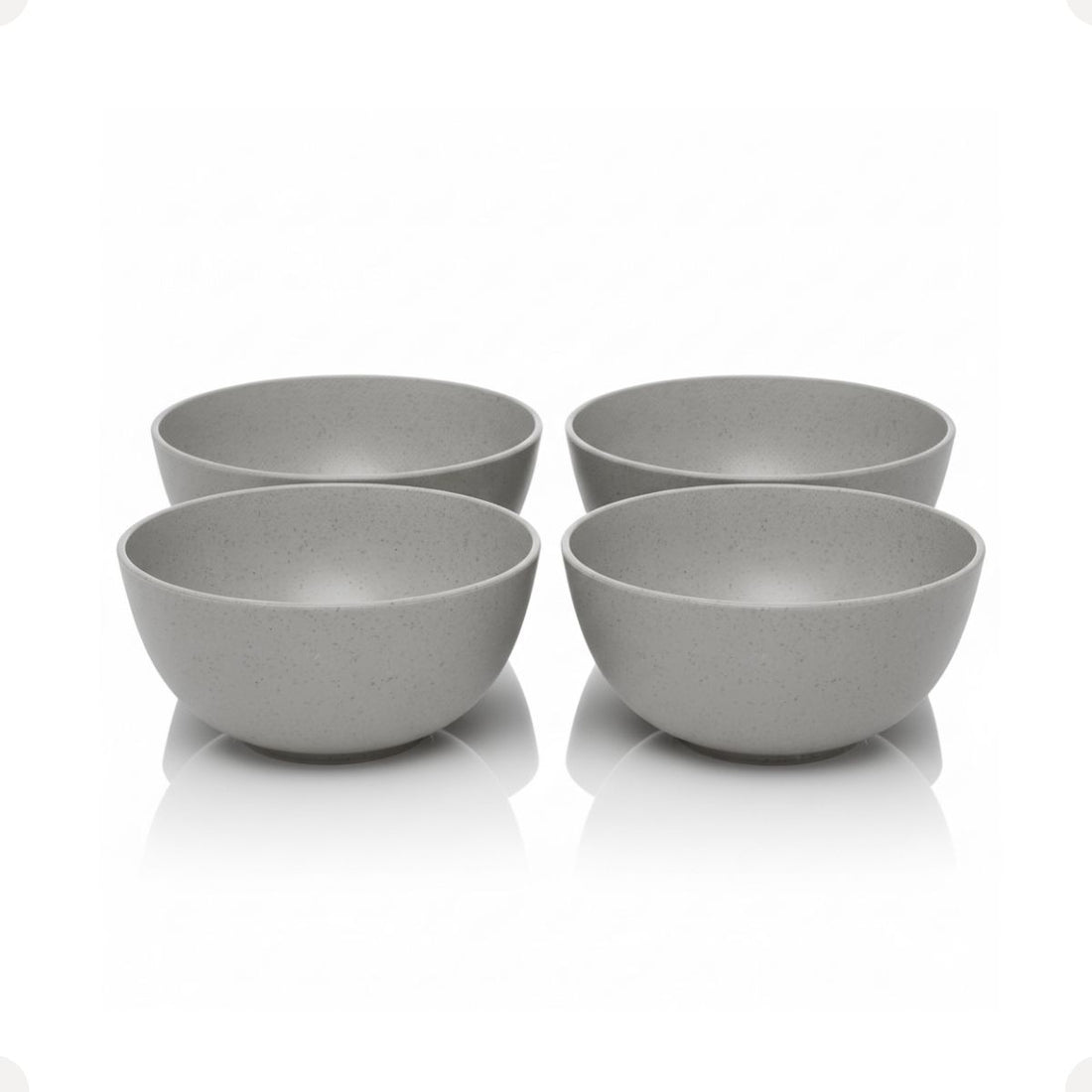 Kit Bowl Fibra de Bambu 600ml 4 peças Cinza