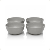 Kit Bowl Fibra de Bambu 600ml 4 peças Cinza