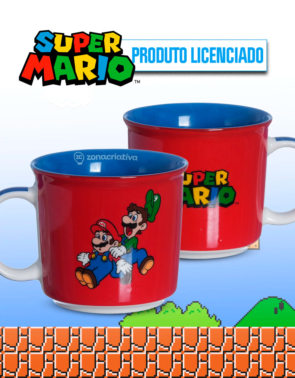 Caneca Tom Super Mario em Cerâmica – 350 ml