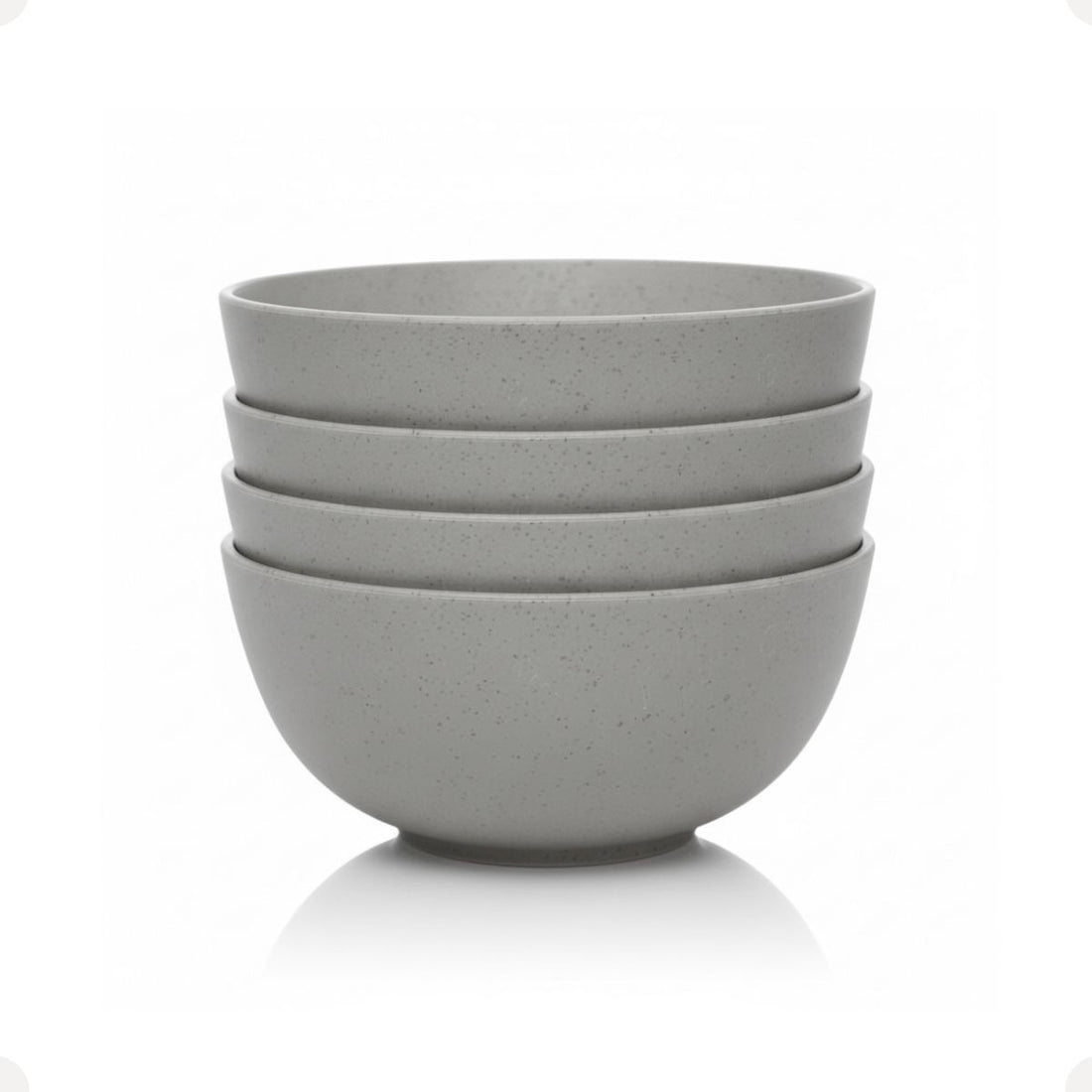 Kit Bowl Fibra de Bambu 600ml 4 peças Cinza