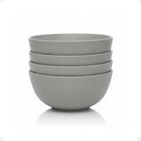 Kit Bowl Fibra de Bambu 600ml 4 peças Cinza