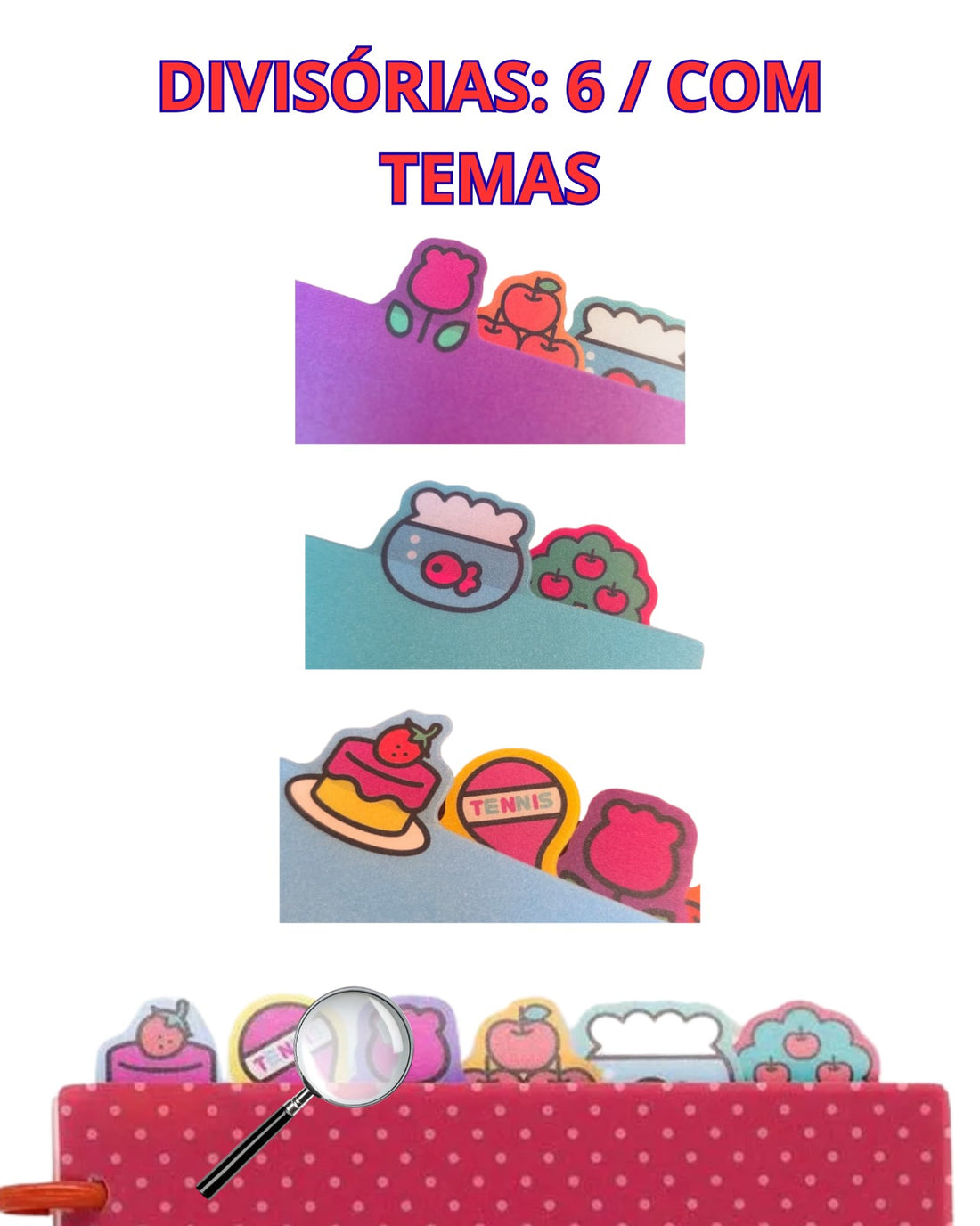 Caderno de Anotações com Divisória 21x16cm 100fls Hello Kitty