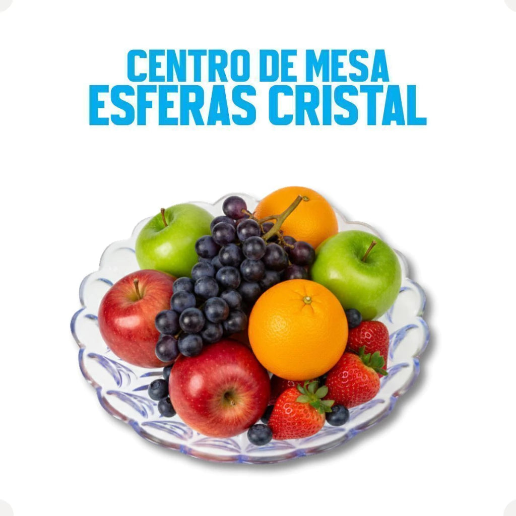 Centro de Mesa com Esferas de Cristal