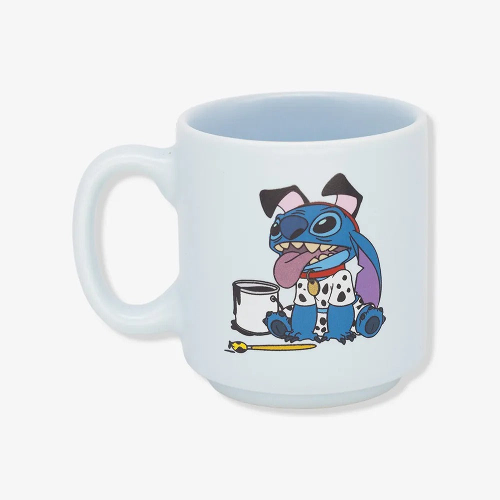 Caneca Mini Tina Cerâmica 100ml Stitch Dalmatas