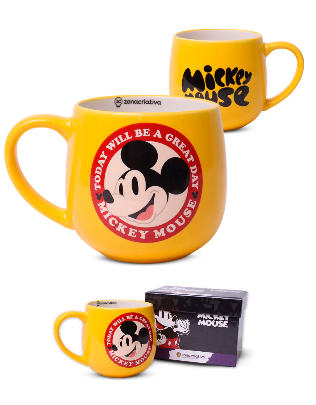 Caneca Maggie Mickey Amarela em Cerâmica – 400 ml