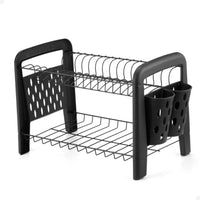 Porta Pratos Copos e Talheres Desmontável de Pia e Balcão Preto Grande Arthi Escorredor