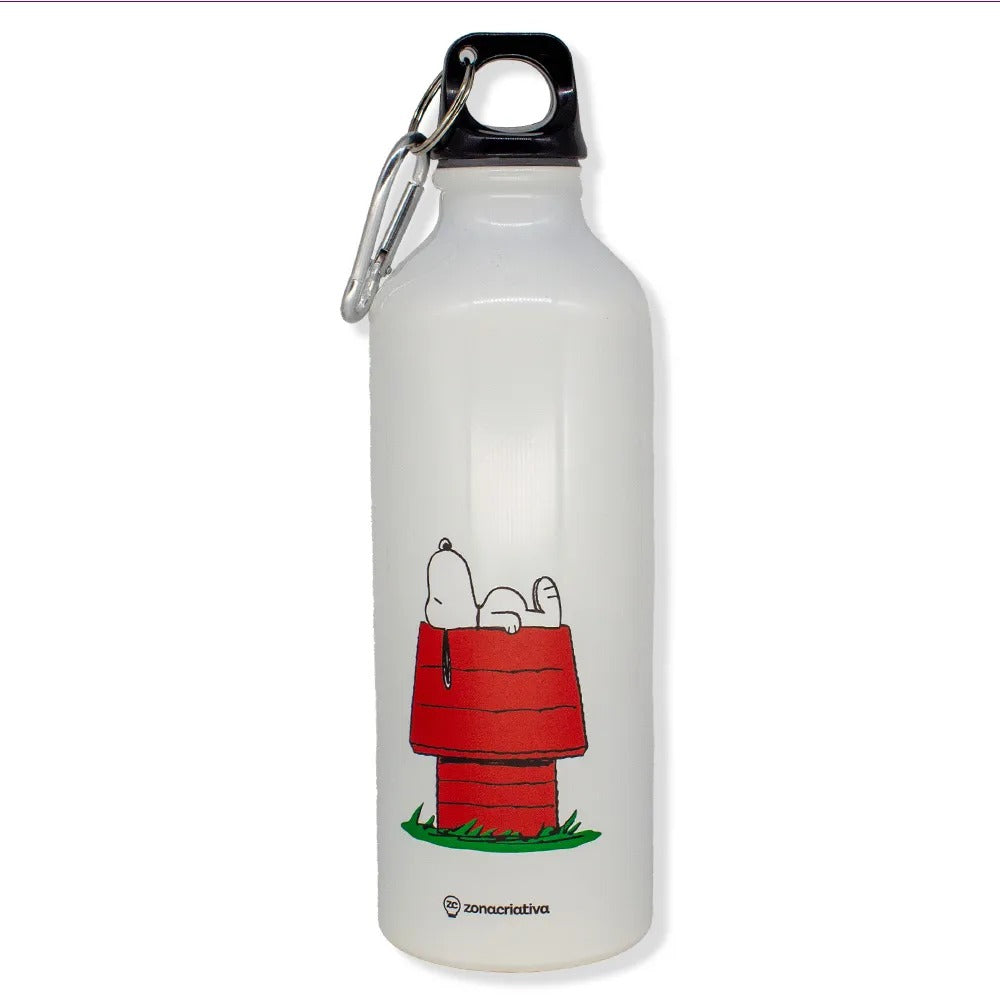 Garrafa de Alumínio com Mosquetão 500ml Snoopy