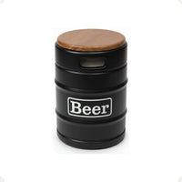 Barril Cooler Banco Preto com Tampa Marrom