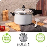 Panela de Pressão Ceramic Life Antiaderente para Indução – 4,2 L Cinza