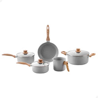 Conjunto de Panelas Brinox Ceramic Life Antiaderente – Cinza