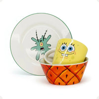 Conjunto Breakfast Bob Esponja em Cerâmica com Caneca, Bowl e Prato