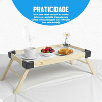 Bandeja para Servir Dobrável em Madeira Pinus Strong – 47 x 27 cm