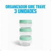 Kit Porta Condimentos Gire Trave 155ml 3 Perças Verde Agua