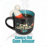 Caneca com Infusor de Chá Astronauta – 350 ml