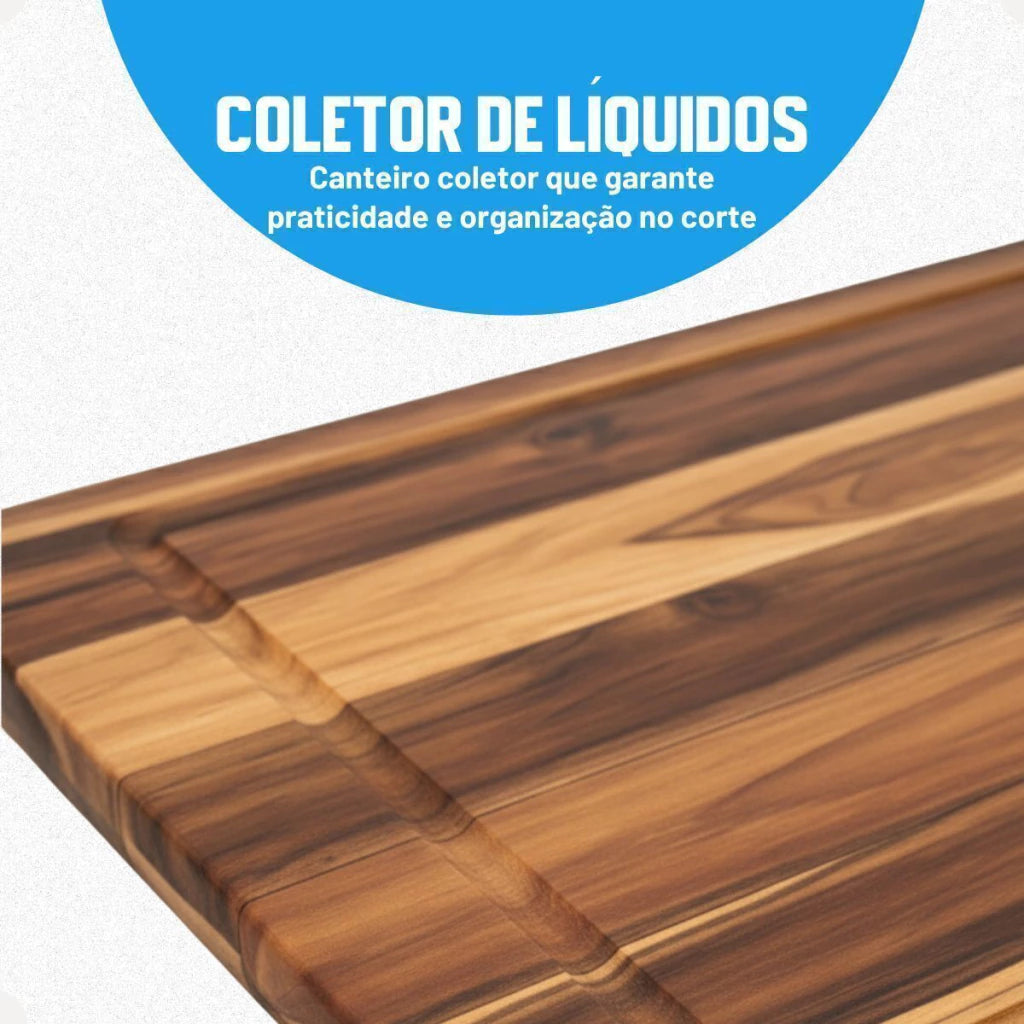 Tábua de Churrasco Retangular em Madeira – Tamanho M (40 x 24,5 cm)