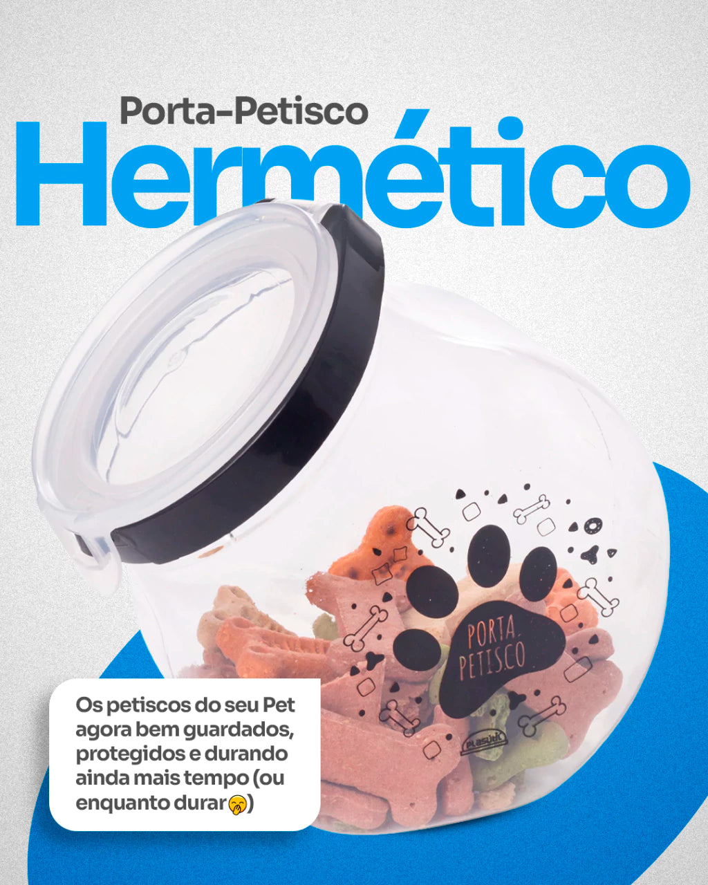 Porta-Petiscos 1,5 L com Tampa Vedada