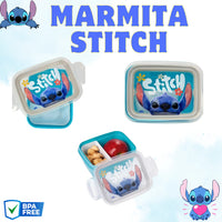 Marmita Hermética Stitch com Trava e Divisória Plasutil – 850 ml