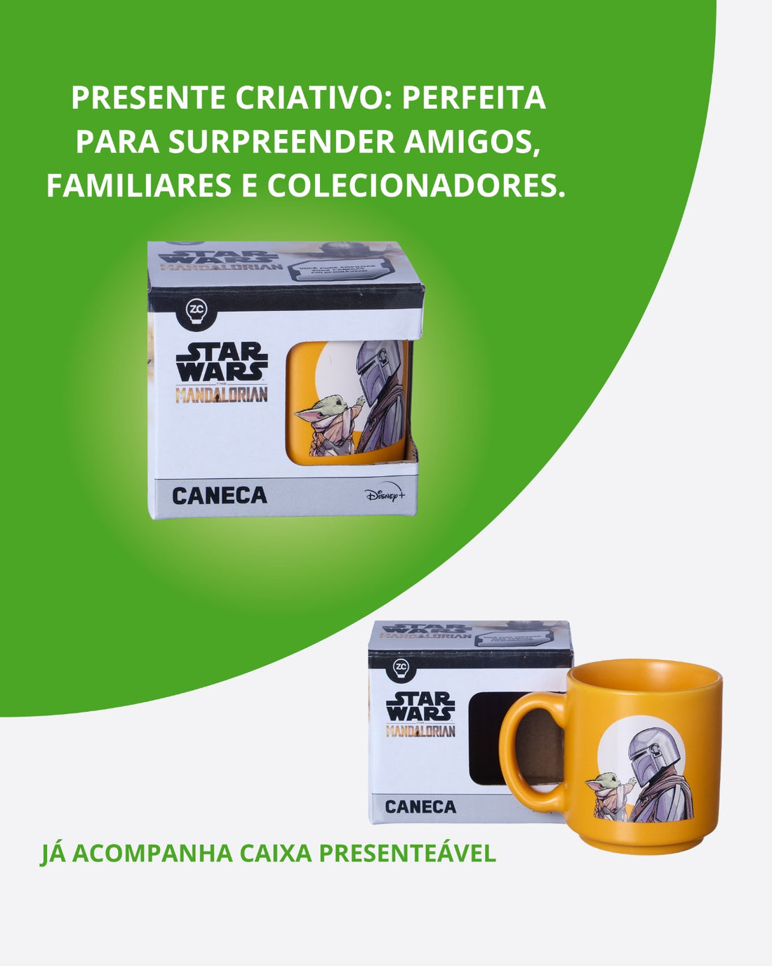 Caneca Mini Tina Cerâmica 100ml Mandalorian